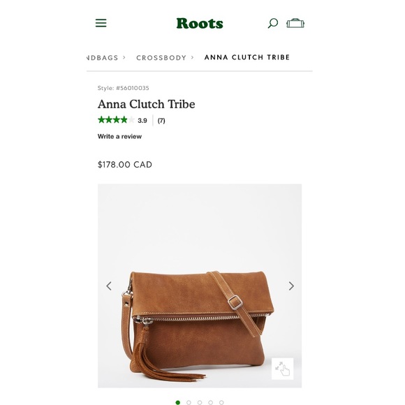 Roots Handbags - ROOTS Anna Clutch Crossbody Tribe Bag Purse